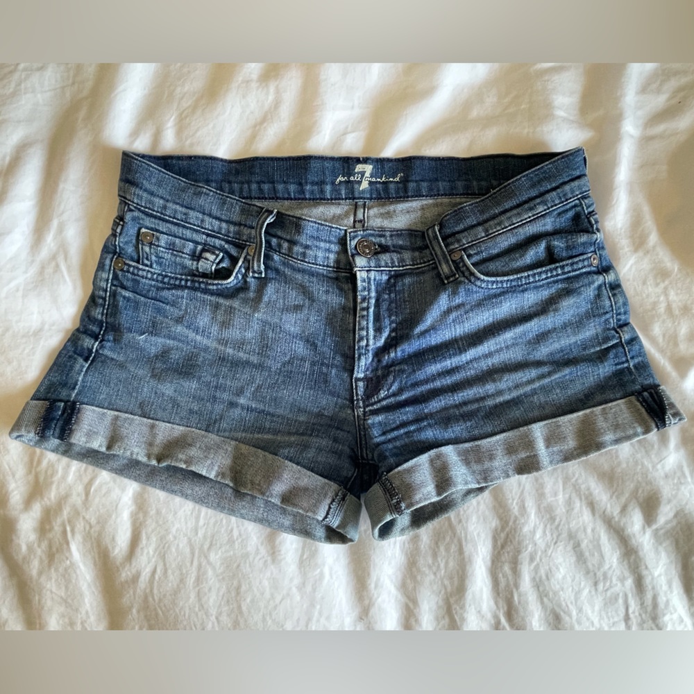 7 For All Mankind Jean denim shorts